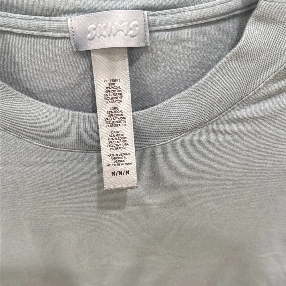 SKIMS Classic Blue Long Sleeve Shirt - Picture 2 of 3